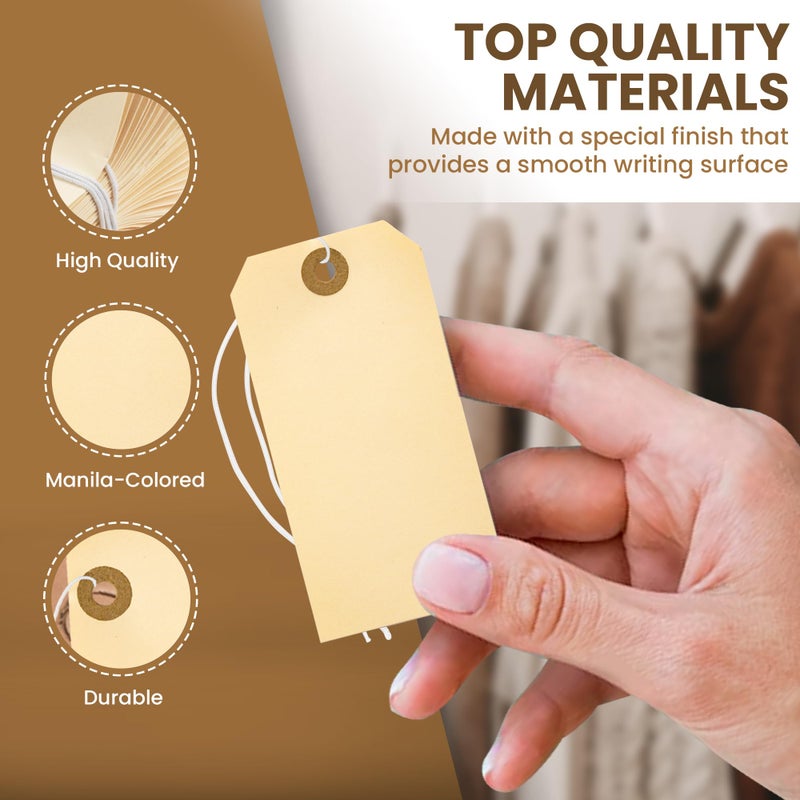 بيركو بطاقات الشحن Perco Manila رقم 5 4 3/4 بوصة × 2 3/8 بوصة (12 × 6 سم) مع مطاط، صندوق مكون من 100 قطعة - Image 4